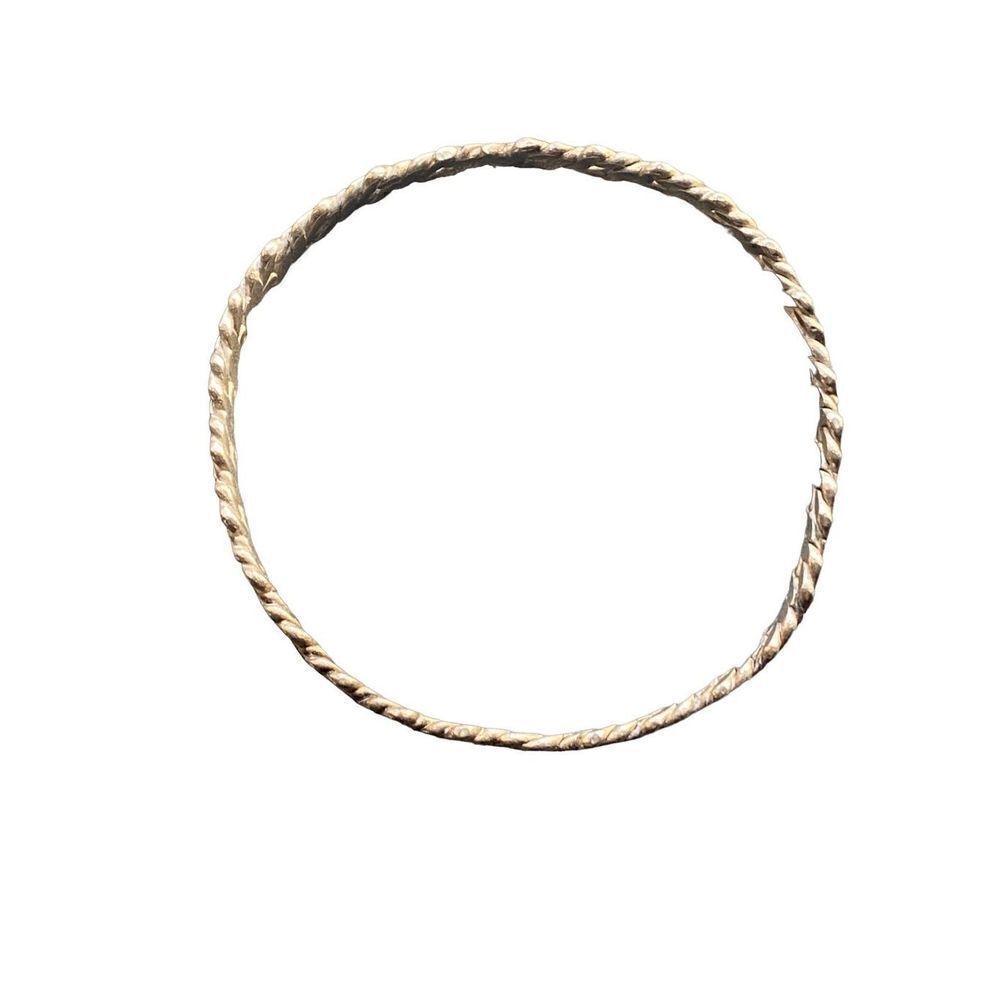 Sterling Silver 925 Flat Twistedbanglebraceletvin… - image 1